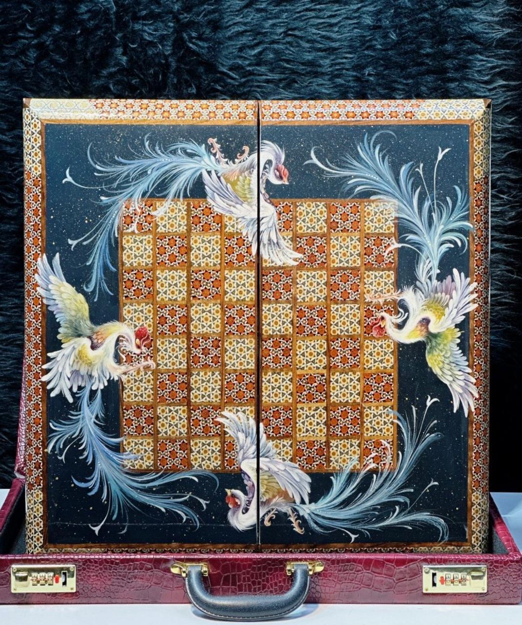 Simurgh Khatam Backgammon Set